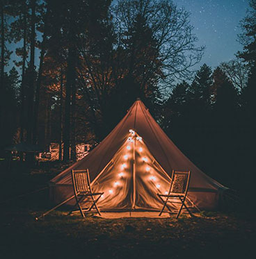 Bell Tent by night