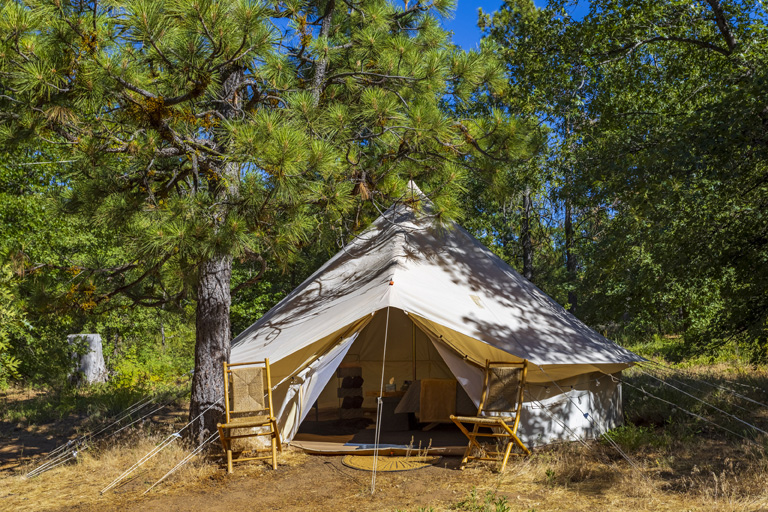 Glamping in San Diego at Burnt Rancheria Campground