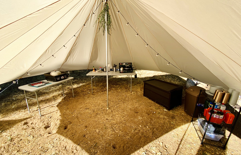 Glamping Bell Tent at Laguna Campground